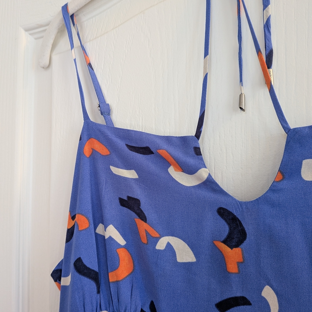 Blue Abstract Pattern Maxi Dress - Picture 7 of 12